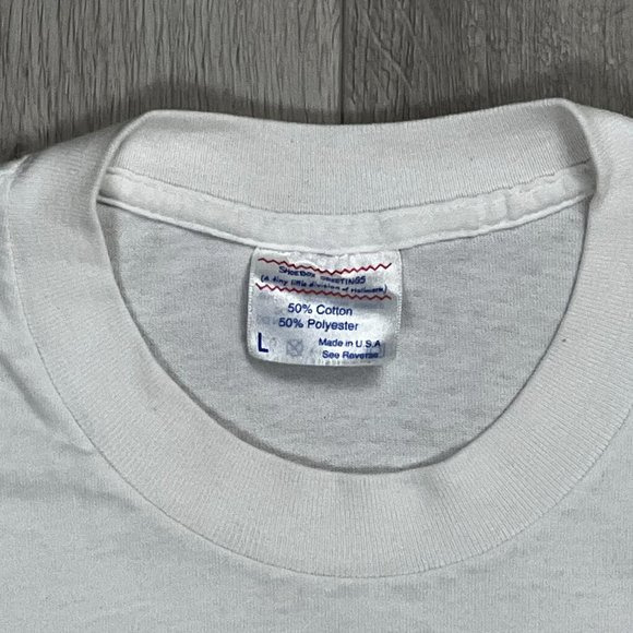 50 Is Five Perfect 10's! Shoebox Greetings White Large T-Shirt - Picture 4 of 7